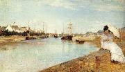 Berthe Morisot The Harbor at Lorient oil